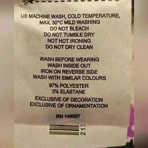 Amisu Pink Blue Green Floral Cropped Long Sleeved Blouse Size L Like New - Picture 9 of 12